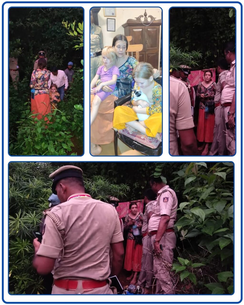 Foreign woman living in Gokarna cave with two children rescued; Visa expired