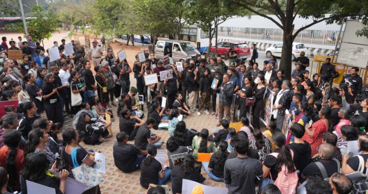 Protest against SC order on dogs at Freedom Park