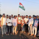 Congress workers are seen campaigning in Bagalkot.